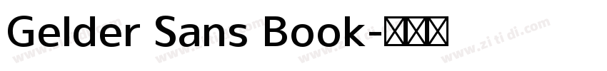 Gelder Sans Book字体转换